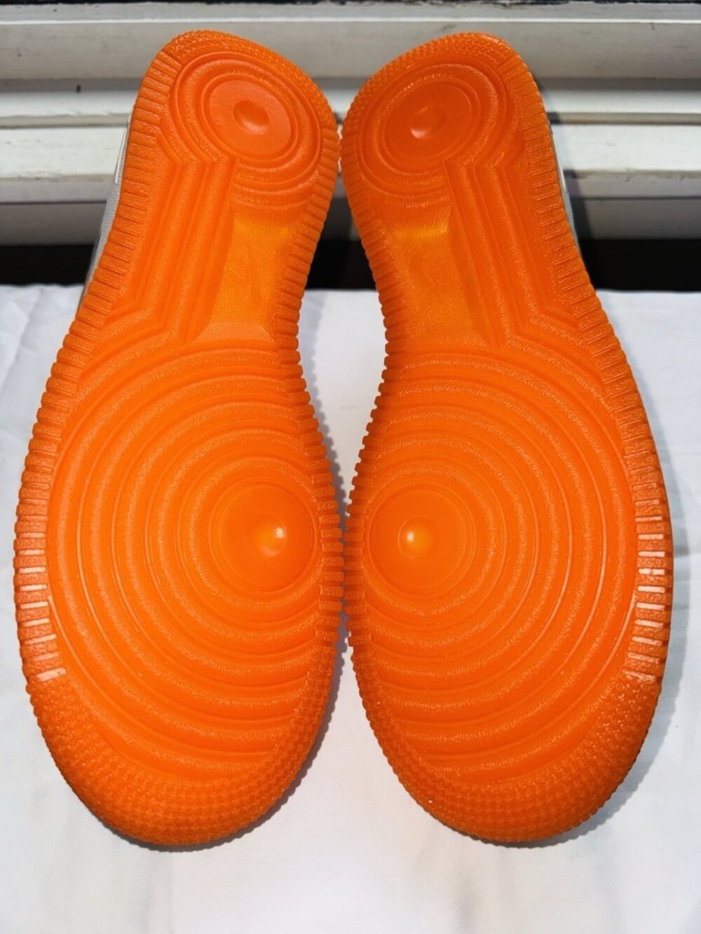 Nike ID Air Force 1 Low Shoes Safety Orange White Men's Syracuse Custom By You - Picture 8 of 13